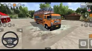 GAME TRUK GIGA OLENG MUATAN 50 TON BERAS NANJAK SITINJAULAUIK‼️😱 GAMEBUSSID | MODBUSSID.