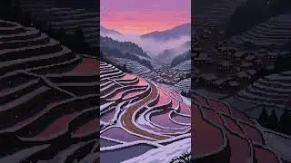 Lofi sunset in Niigata. 🌇❄️ Warm colors, cold weather