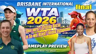 Ellen Perez  Cristina Bucsa vs Su-Wei Hsieh Jelena Ostapenko Brisbane International 26 Final Fanmade