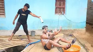 Prank with best friend in village 🤣 || Funny4gang
