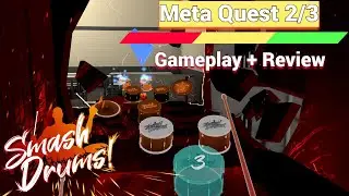 Oculus Meta Quest 2 / 3 Smash Drums Mixed Reality Gameplay + Review - Cant Believe It Took This Long