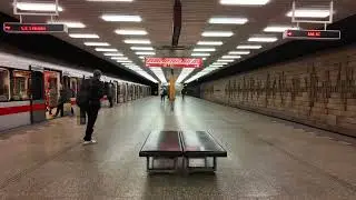Czech Republic, Prague, Metro ride from Chodow to Roztyly