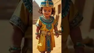 Adorable Toddler in Egyptian Attire 🏺#culturalhistory #HistoricalVibes #aishorts #cute #cutekids