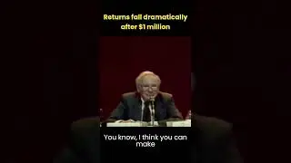 Returns fall after a million - Warren Buffett #shorts #warrenbuffett #investing