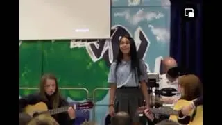 Elle darlington singing little mix &lsquo;wings&rsquo; with school band
