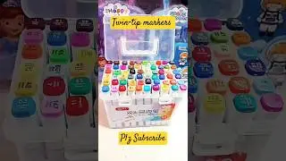 Touch markers 60 pcs unboxing🔥|review #shorts #viral #unboxing #stationery