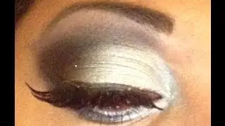 Silver Black Smokey eye makeuplook