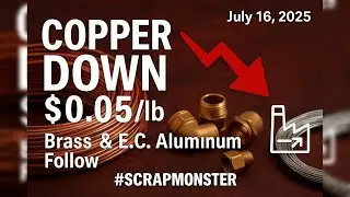 Copper Down $0.05/lb | Daily Scrap Metal Price Report | July 16, 2025 | #ScrapMonster