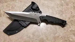 Purple Dragon Black Fixed Blade Camping Knife with Kydex Sheaths,D2 Steel Outdoor Knives Review