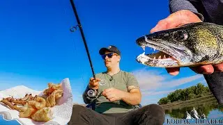 Huge Toothy Fish Catch and Cook | Missouri River Breaks 1 of 4