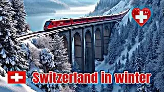 &ldquo;Switzerland🇨🇭 in Winter: The Red Train to a Snowy Dream&rdquo;🇨🇭