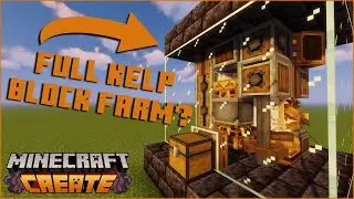 My smallest farm yet! | 3x3x4 Kelp Farm | Create |  Create Mod | Minecraft