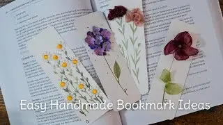 Making Bookmarks with Paper, Acrylic Paint, and Ribbon | Easy DIY Bookmark Ideas