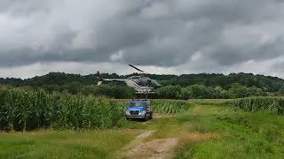 Indiana helicopter field spraying 