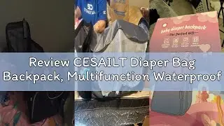 Review CESAILT Diaper Bag Backpack, Multifunction Waterproof Diaper Bag for Baby, with Diaper Changi