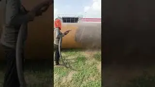 Sand Blasting on Pipes