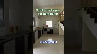 Spacious 3BHK Row House for Rent Baner | Available Now! 🏡 #PuneRent #HouseTour #Baner