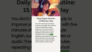 Daily English Routine: 15 Minutes a Day #lifeisbutadream     #englishaudiobook    #learnenglish