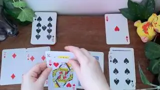 Solitaire Game with Jumbo Playing Cards ASMR Paper Rustling, Shuffling, Game Play