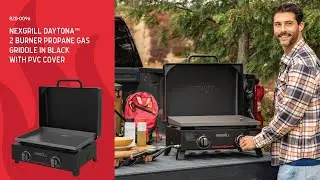 Daytona&trade; 2 Burner Propane Gas Griddle in Black with PVC Cover (820-0096)