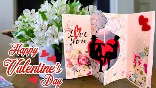 Beautiful handmade cards for valentine's day 💗| Special Handmade card for couples #TheCraftCity​