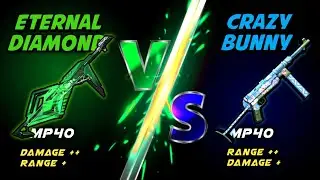 Free fire | Crazy bunny (blue) Mp40 vs Eternal diamond (green) Mp40 - poker incubator