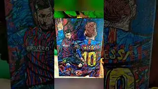 Lionel Messi's acrylic drawing🔥🔥🔥One of the best football players⚽🏃 #shorts #drawing #messi #acrylic