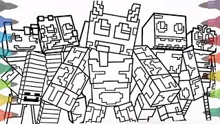GARTEN OF BANBAN ON MINECRAFT New Coloring Pages / How to Color New Skins Garten Of Banban