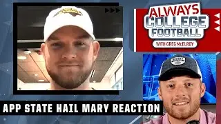 App State QB Chase Brice reacts to his HAIL MARY play to defeat Troy | Always College Football
