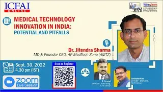 Sudhakar Rao in Conversation with Dr. Jitendra Sharma. MD & Founder CEO, AP Med Tech Zone(AMTZ)