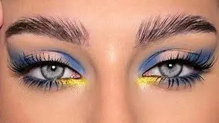 مكياج عيون بألوان جريئه😍 وجديده سوف تجعلك مميزه بكل المناسبات❤🌈