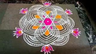 Thai Matham | Friday Padi kollam | STAR kolam | Easy Rangoli | Pandaga Muggulu | தை மாதம் கோலம்