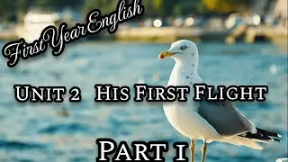 First Year English Unit 2 His First Flight Part 1, text, translation and vocabulary