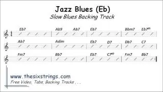 Jazz Blues Backing Track - 16 Slow Blues (Eb)