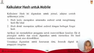 Kalkulator Hash untuk Mobile