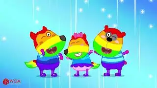 Lucy, Por favor, pinte a cor certa!   Vamos Aprender Cores com Wolfoo e Lucy