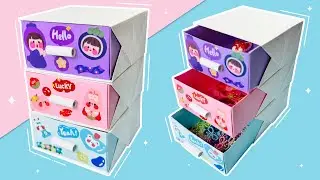 Tự Làm TỦ GIẤY 3 TẦNG Decor Bàn Học Siêu Xinh / DIY 3-Tier Paper Cabinet