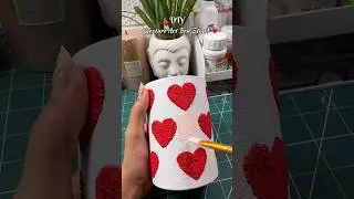 DIY Texture Art Pen Holder #diy #artshorts #shortsvideo #acrylicpainting #artandcraft