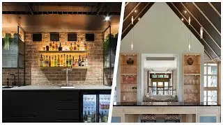 75 Mid-sized Black Home Bar Design Ideas You'll Love 🔴