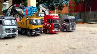 RC Cambodia - Amazing Full Video RC Dump Truck Huina 1536 Transportation Scania 1502 770