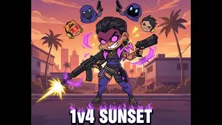 1v4 CLUTCH with Spike in Mid! | Sunset Valorant Highlights