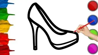 Princess Shoe, Sandal Drawing || Shoe Drawing Step by Step Easy | Princess Shoe Drawing
