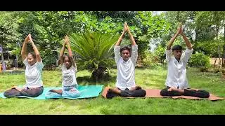 International Yoga day celebration in Sharada Higher Primary School Bylur 🧘&zwj;♀️