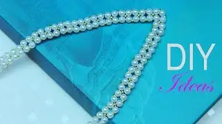 How to make easy V shape Pearl necklace | Pearl jewelry |Designer jewelry | Beads art\vineeta mishra