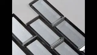 Silver Grey Glass Mosaic Tile - Model: YQ1110