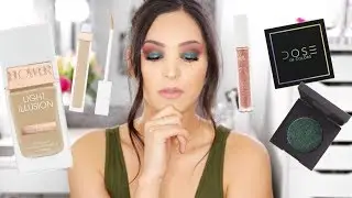 GRWM TESTING NEW DRUGSTORE + HIGH END MAKEUP! | 2018