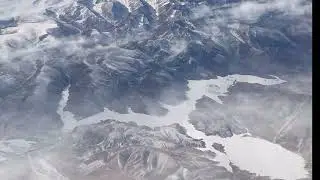 Takla Makan Desert view from flight