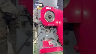 Channel cutting and punching, combined punching and shearing machine. #ironwork #machinery