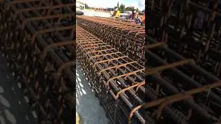Grid/Ground Beams reinforcement bars for the foundation.
