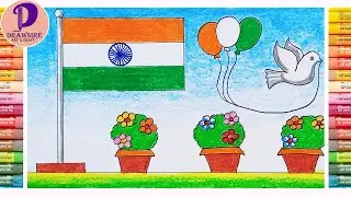 Republic day drawing easy-republic day poster drawing-republic day drawing easy steps-26 th January
